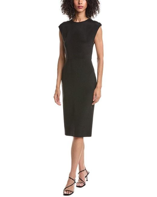 Valentino Black Wool & Silk-Blend Mini Dress