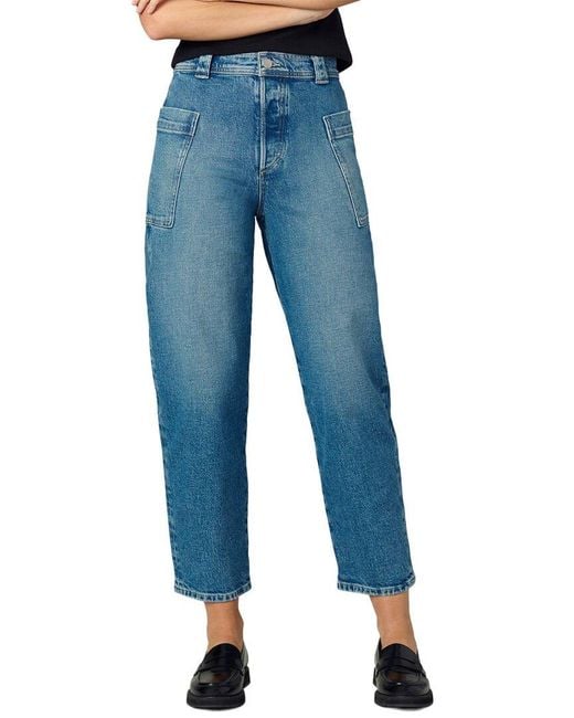 Joe's Jeans Blue The Pheobe Refined Patch Pocket Barrel Leg Jean