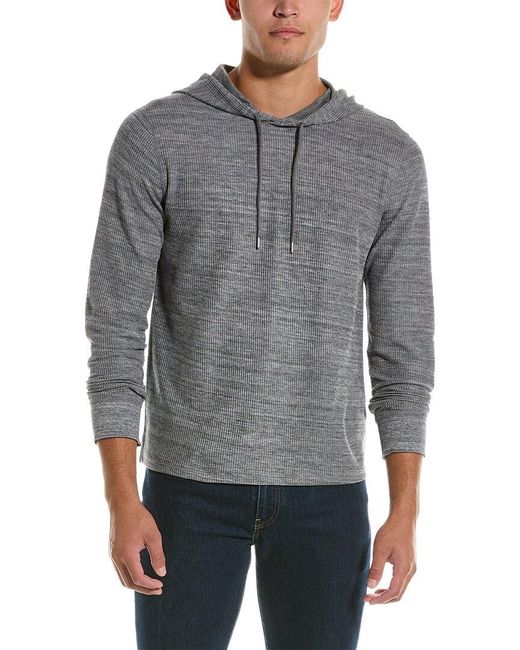 Vince Gray Thermal Pullover Hoodie for men