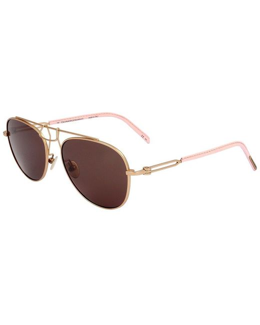 Calvin Klein Brown Unisex Cknyc1811s 54mm Sunglasses