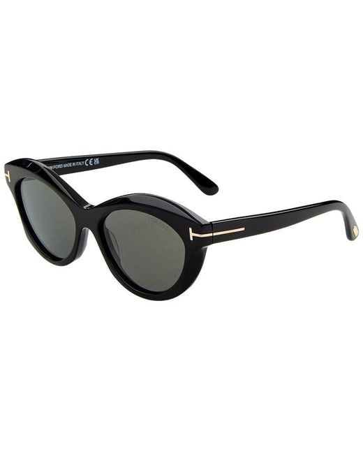 Tom Ford Black 55Mm Polarized Sunglasses