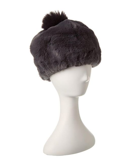 Adrienne Landau Gray Pom Hat