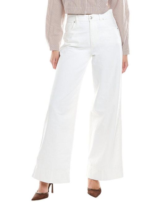 Madewell White Superwide Pant