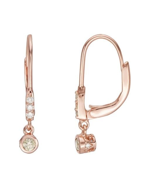 Le Vian White Le Vian 14K Rose 0.25 Ct. Tw. Diamond Earrings