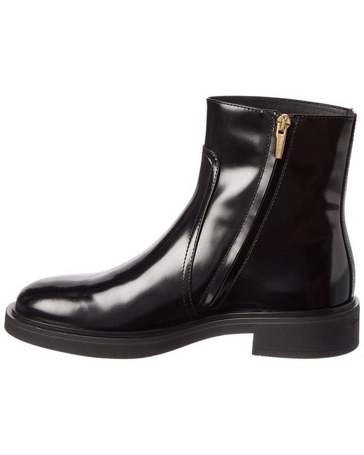 Gianvito Rossi Black Martine 20 Leather Biker Bootie