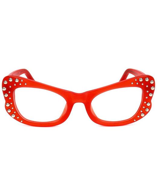 Linda Farrow Red Agent Provocateur By Ap56 51mm Optical Frames