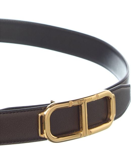 Tom Ford Black Leather Belt for men