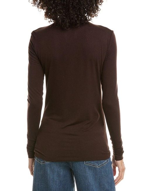 Anne Klein Brown The Seamless Turtleneck Top