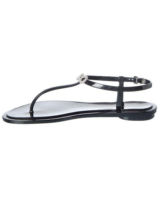 Mach & Mach White Double Bow Rubber Thong Sandal