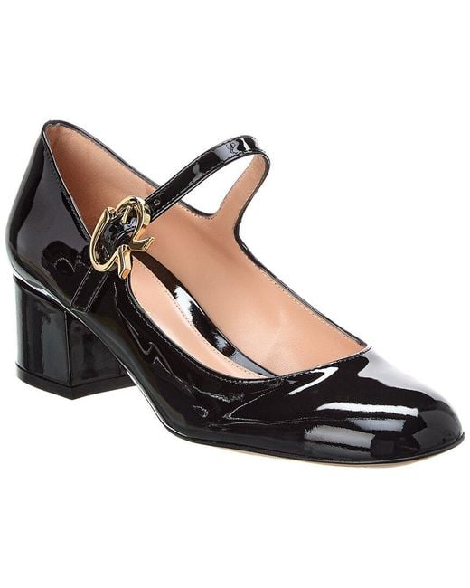Gianvito Rossi Black Mary Ribbon 55 Patent Pump