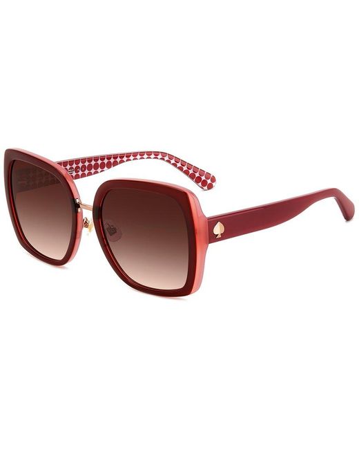 Kate Spade Red Kimber/g/s 56mm Sunglasses