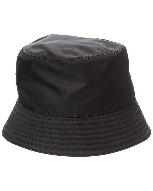 Prada Black Logo Bucket Hat
