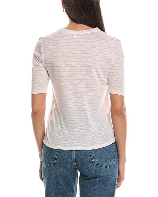 Vince White Essential Elbow Sleeve T-Shirt