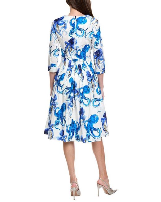 Samantha Sung Blue Florance A-Line Dress