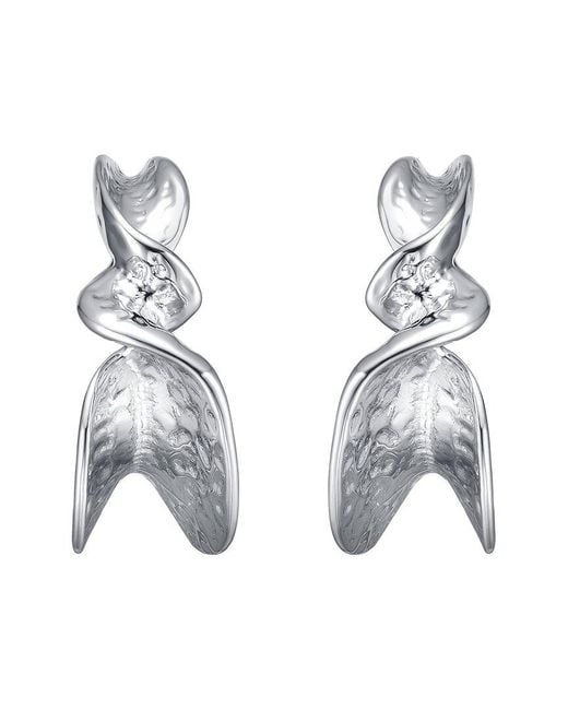 Rachel Glauber Metallic Plated Hoop Earrings