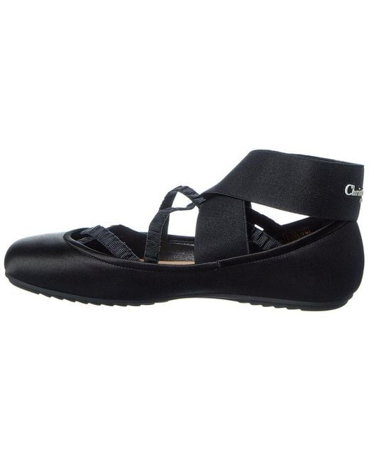 Dior Black Shade Satin Ballet Flat