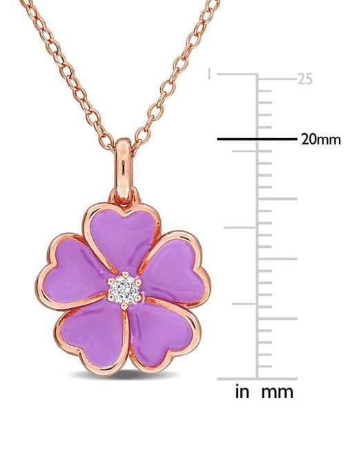 Rina Limor Pink 0.08 Ct. Tw. Topaz Pendant