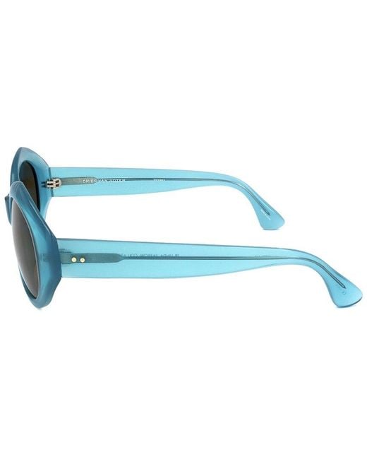 Linda Farrow Blue Dvn44l 55mm Sunglasses