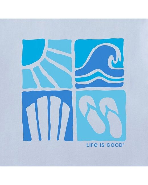 Life Is Good. Blue Crusher Boxy Tee