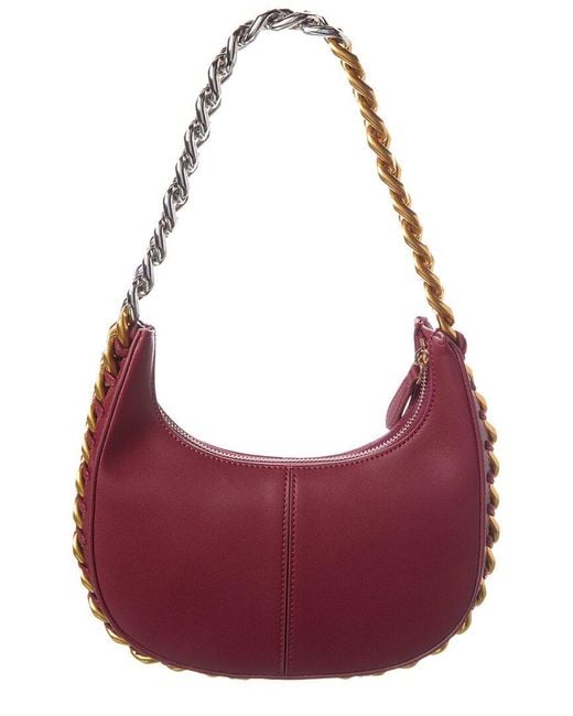 Tiffany & Fred Paris Purple Smooth Leather Foldover Top-Handle Shoulder Bag