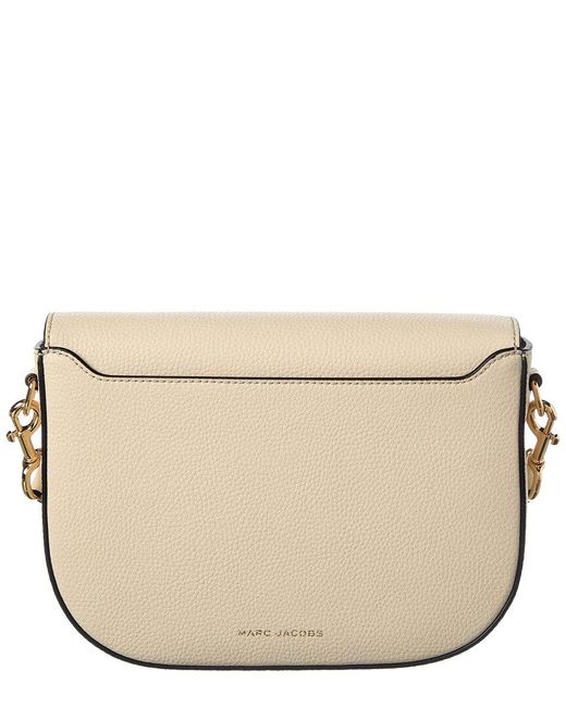 Marc Jacobs Natural Signet Turnlock Leather Saddle Bag