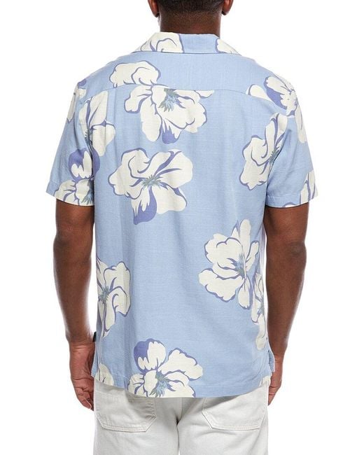 Ted Baker Blue Printed Button Front Shirt for men