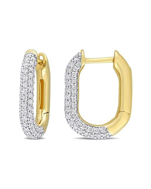 Rina Limor Metallic 14K 1.18 Ct. Tw. Diamond Clip-On Hoops
