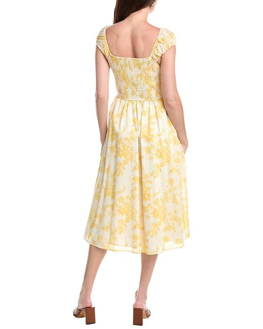 Hutch Yellow Malone Midi Dress