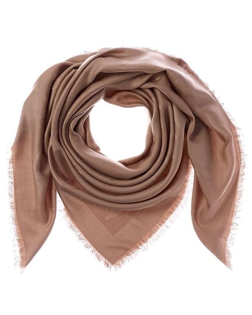 Jimmy Choo Pink Silk & Wool-Blend Scarf