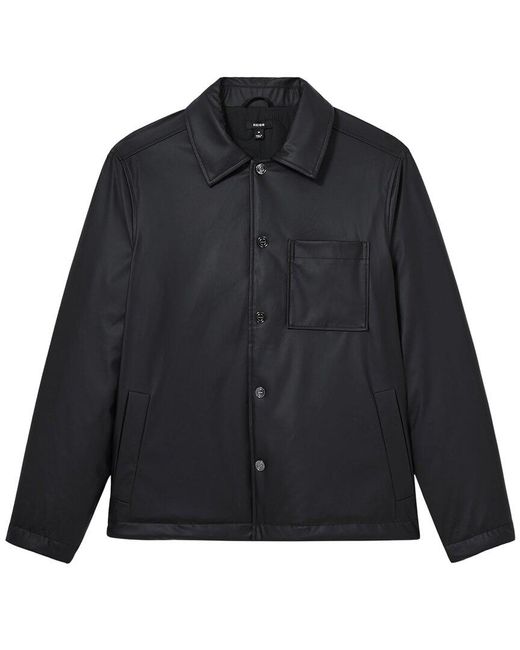Reiss Black Hyde Technical Overshirt for men