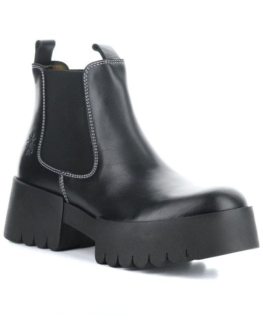 Fly London Black Exia Leather Boot