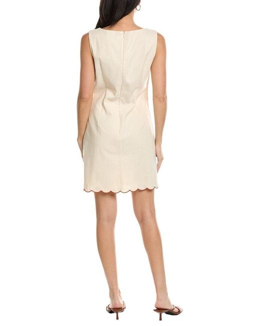 Seraphin Natural Sleeveless Linen-Blend Mini Dress