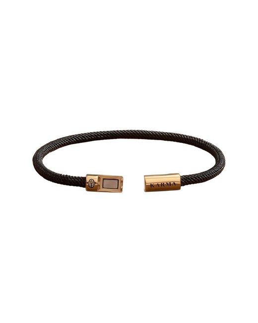 Karma and Luck White Plated Magnetic Bracelet