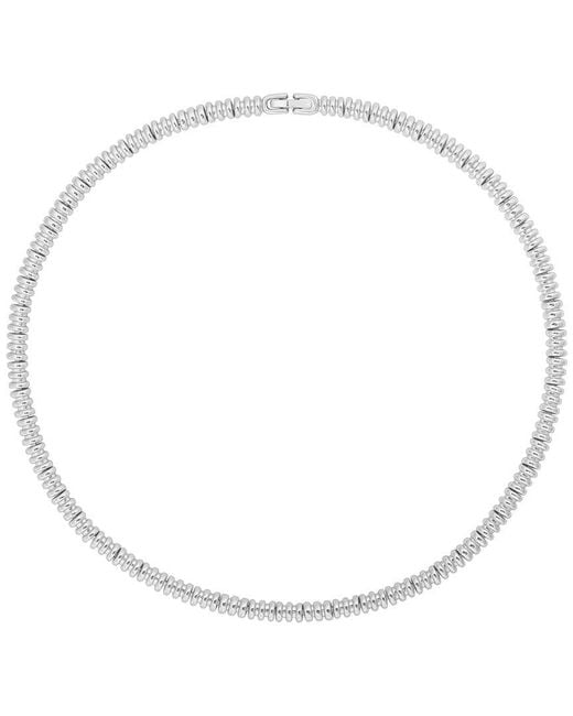 Electric Picks White Plated Bronx Necklace