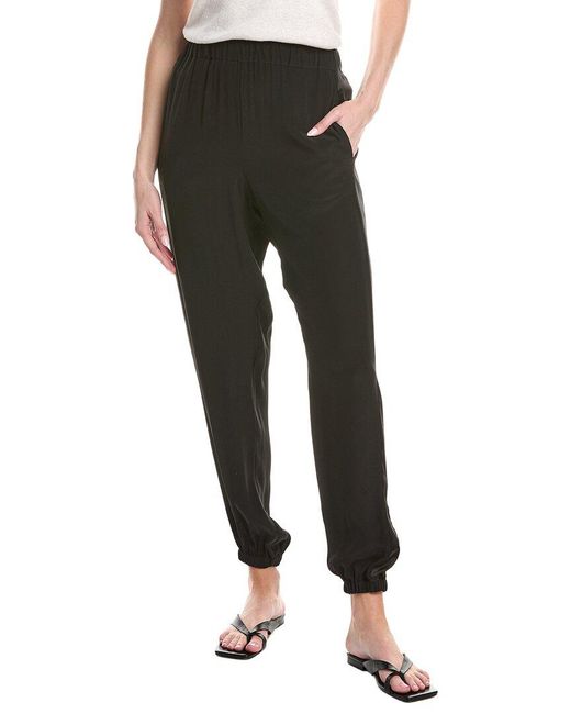 Fabiana Filippi Black Jogging Silk-Blend Trouser