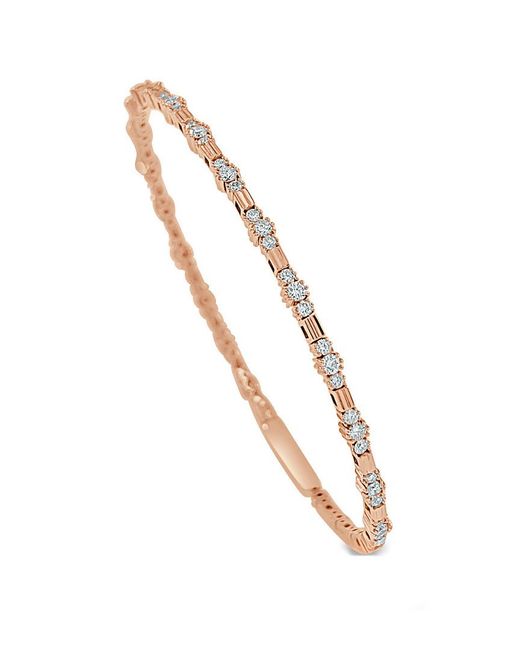 Sabrina Designs White 14K Rose 1.55 Ct. Tw. Diamond Bangle Bracelet