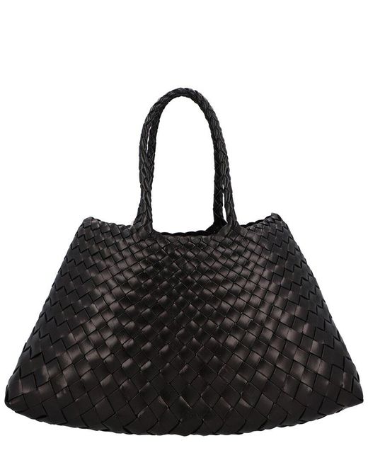 Dragon Diffusion Black Santa Croce Small Leather Tote