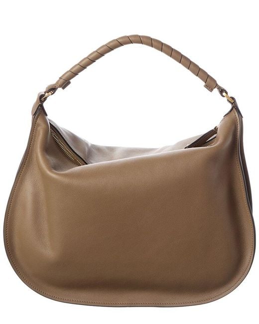 Chloé Brown Marcie Leather Hobo Bag