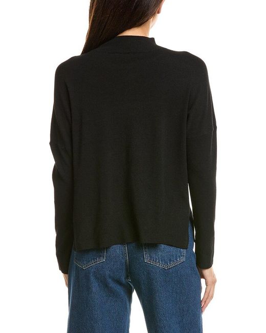 Splendid Black Jette Mock Neck Sweater