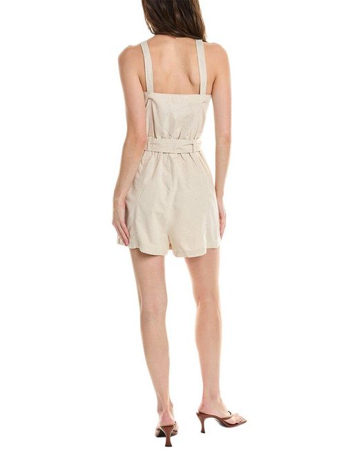 Blank NYC Natural Linen-blend Overall