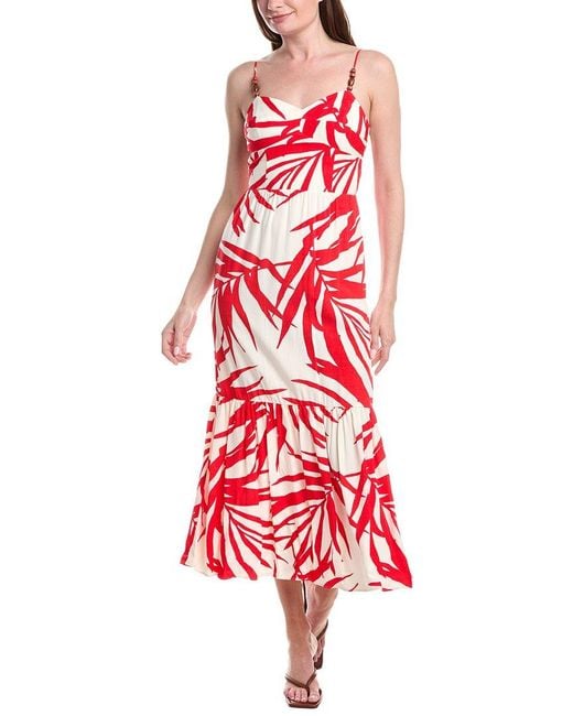 Adrianna Papell Tiered Midi Dress