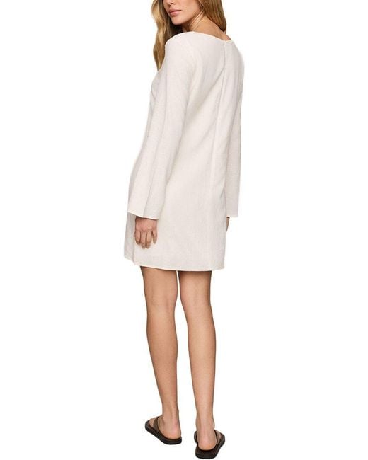 Z Supply White Echo Linen-Blend Mini Dress