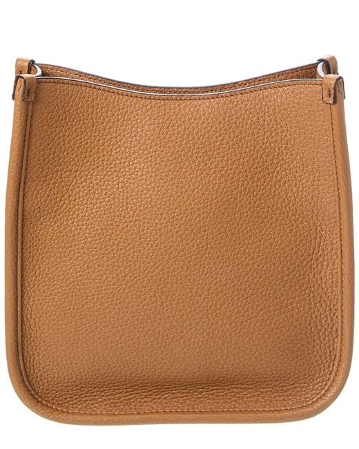 Prada Brown Logo Leather Shoulder Bag