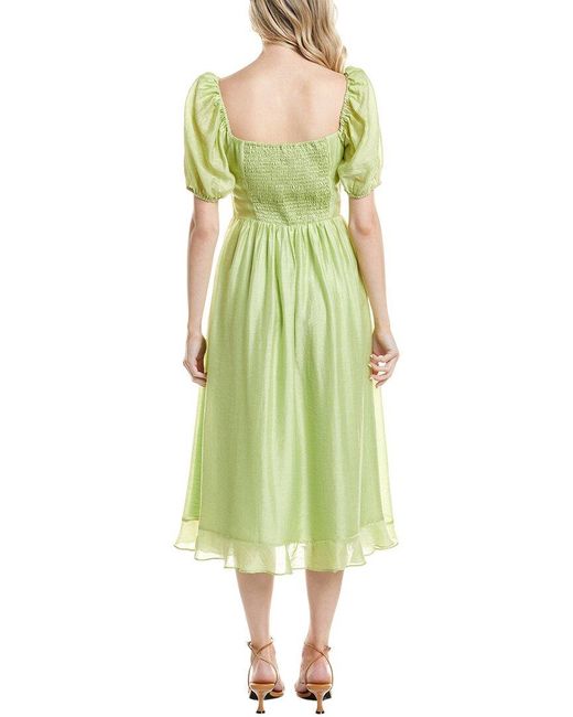 Astr Green Lunaria Midi Dress