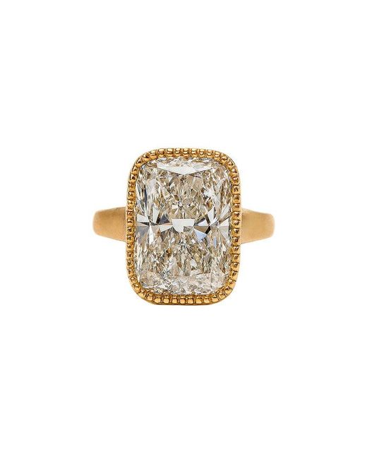 Prince Diamond & Jewelry White 18K 7.00 Ct. Tw. Lab-Grown Diamond Lab-Grown Cushion Ring