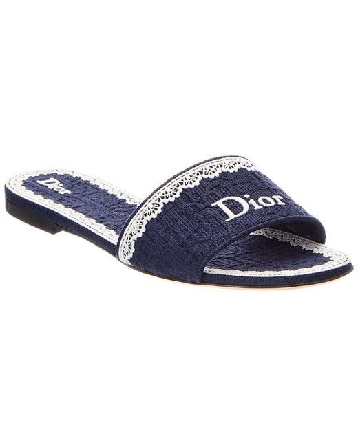 Dior Blue Cotton Sandal