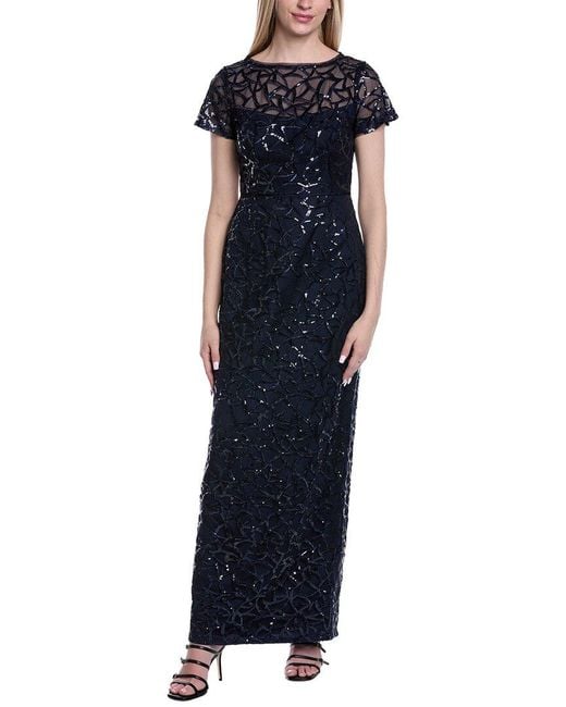 Shani Blue Sequin Gown