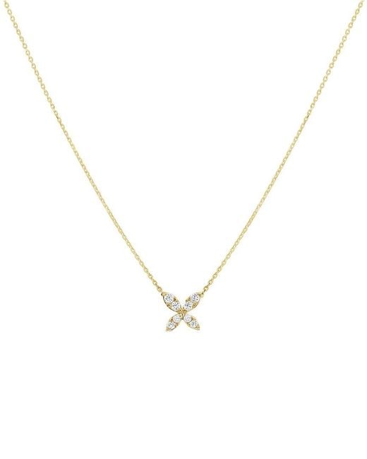 Sabrina Designs Metallic 14K 0.16 Ct. Tw. Diamond Butterfly Necklace