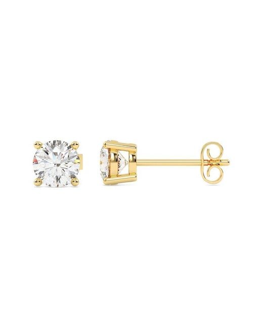 Lab Grown Diamonds Metallic 14K 1.50 Ct. Tw. Lab-Grown Diamond Earrings