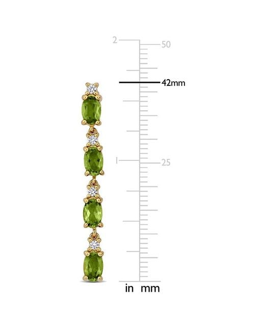 Rina Limor White 4.32 Ct. Tw. Peridot & Topaz Earrings